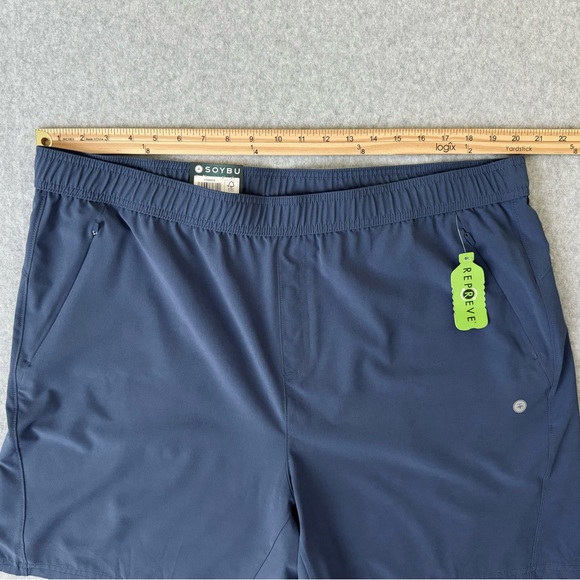 Soybu Shorts Mens XXL Blue Pull On Elastic Waistband Active Lightweight Gorpcore - Picture 8 of 13